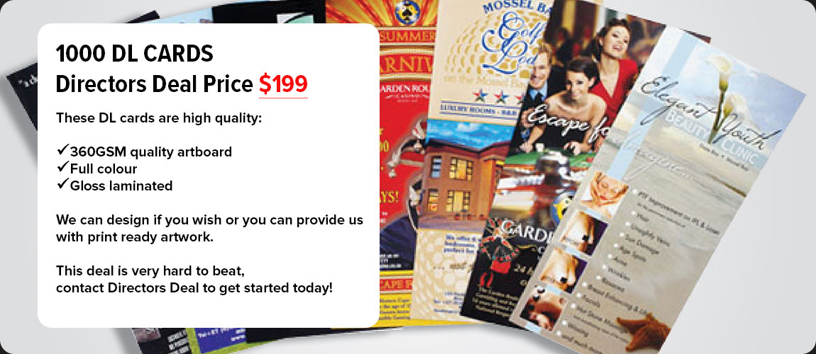 1000 Full Colour DL Cards $39